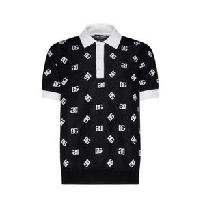 Dolce & Gabbana Monogram Black and White Polo *Unisex Fit*